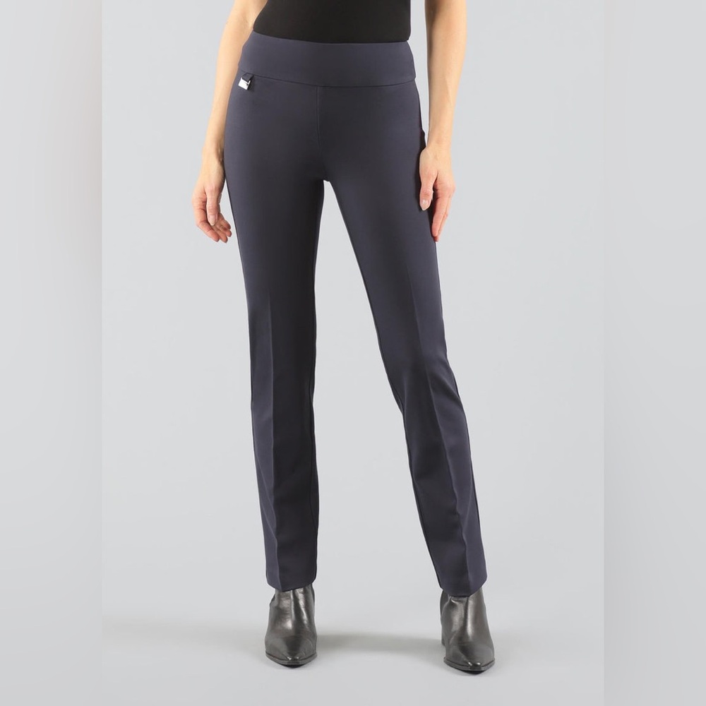 Women’s Pull-On Straight-Leg Pants Navy Lace texture